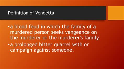 Vendetta Definition & Meaning